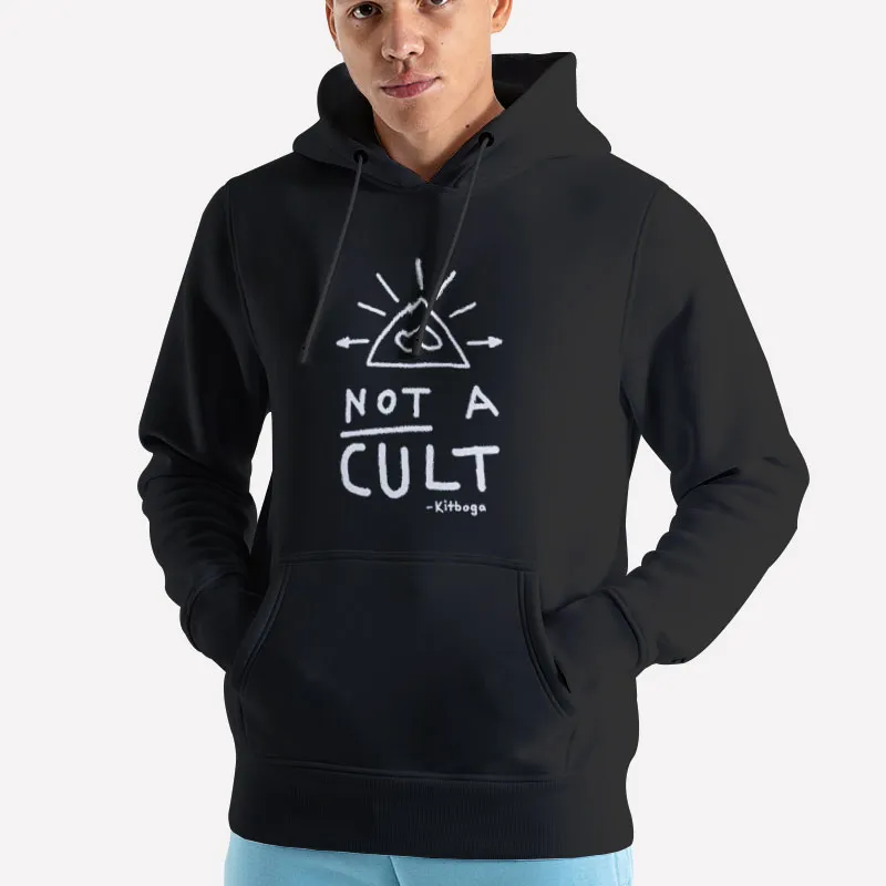 Unisex Hoodie Black Kitboga Not A Cult Shirt