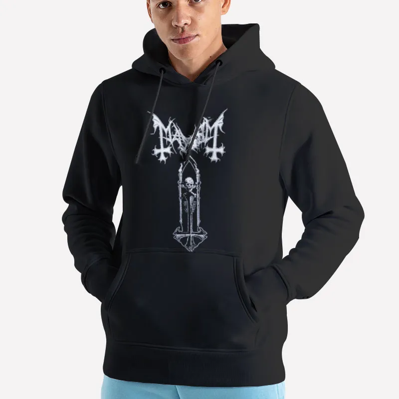 Unisex Hoodie Black Mayhem Merch Cross Shirt