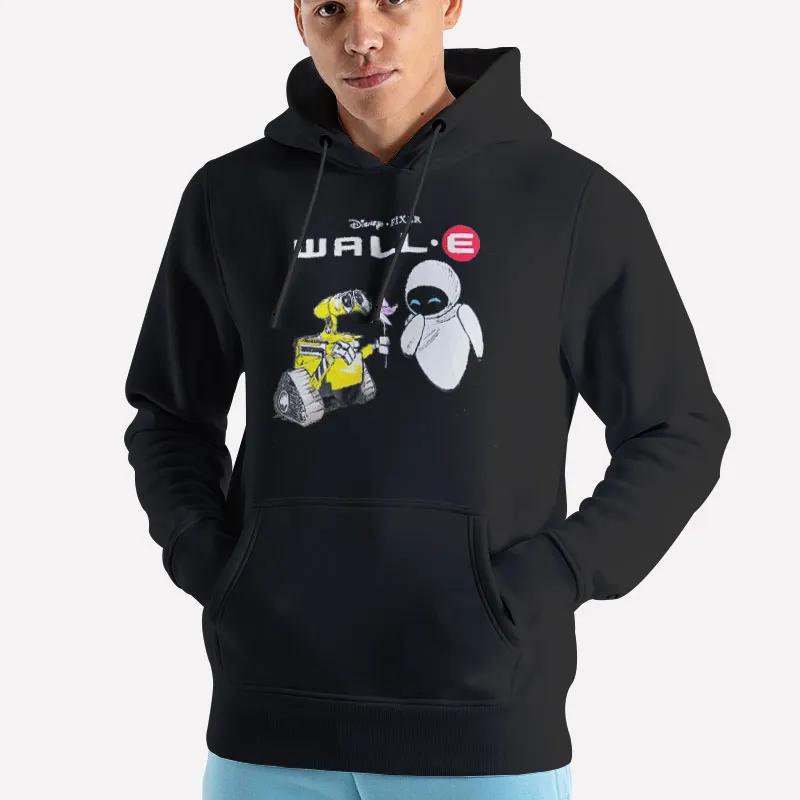 Unisex Hoodie Black Movie Merchandise Wall E Sweatshirt