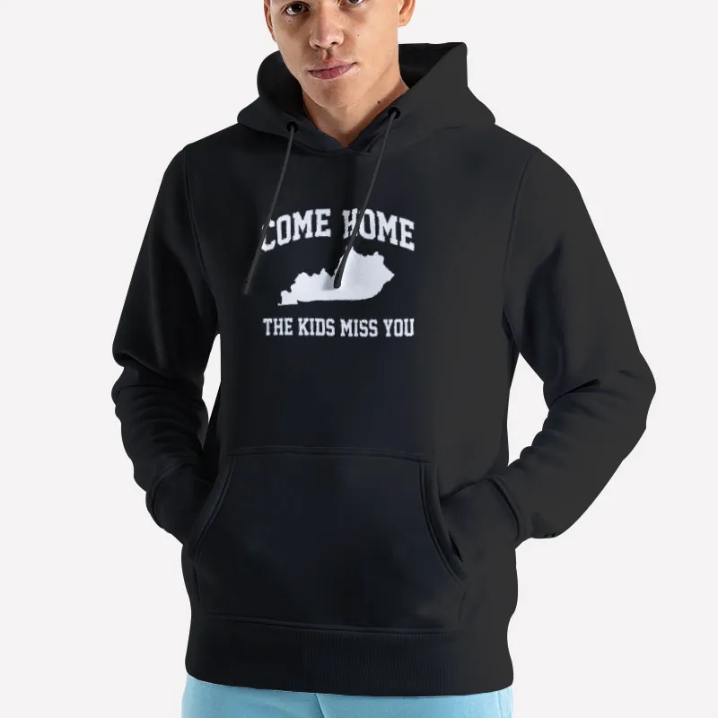 Unisex Hoodie Black Outline Of Ky Come Home Shirt