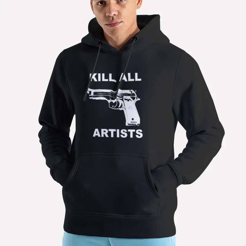 Unisex Hoodie Black Thom Yorke Kill All Artists Shirt