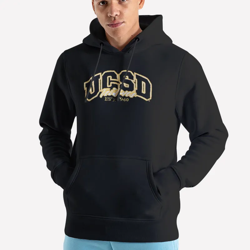 Unisex Hoodie Black Vintage Triton Ucsd Uc San Diego Sweatshirt