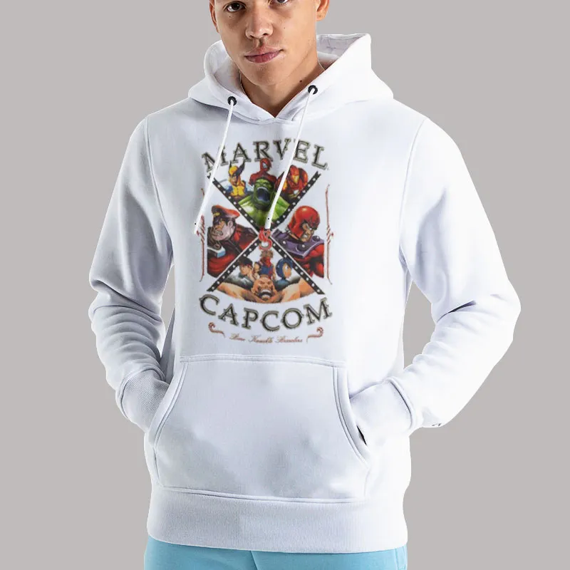 Unisex Hoodie White The Brawlers Marvel Vs Capcom 2 Shirt