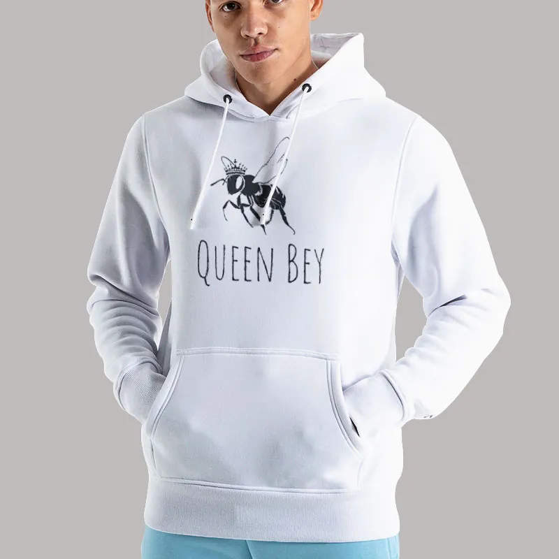 Unisex Hoodie White Vintage Inspired Queen Bey Beyonce Bee T Shirt