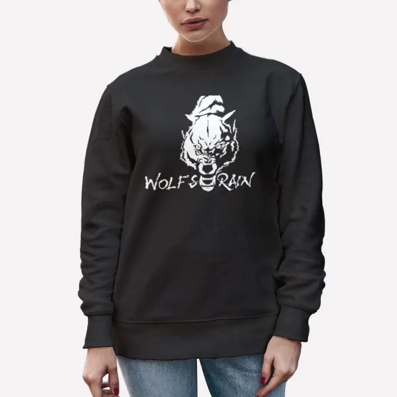 Unisex Sweatshirt Black Anime Characters Wolfs Rain Shirt