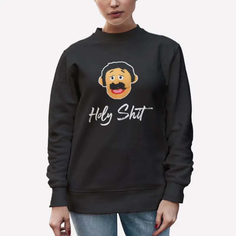 Unisex Sweatshirt Black Awkward Puppets Diego Holy Shit Shirt