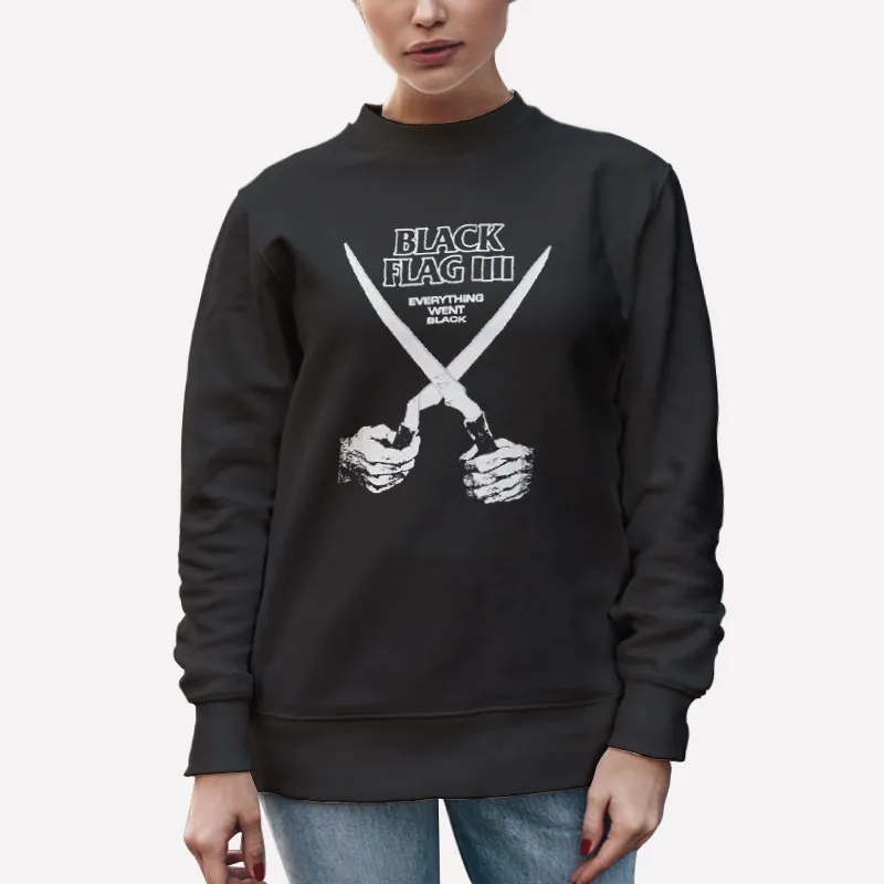 Unisex Sweatshirt Black Black Flag Everything Went Black T Shirt