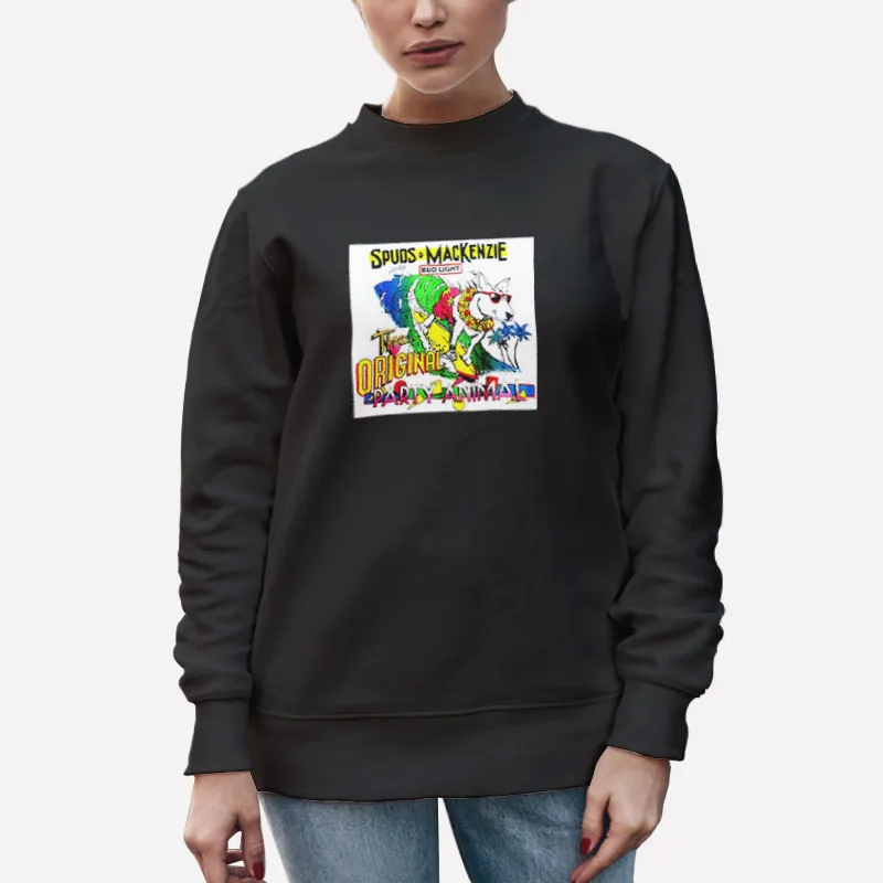 Unisex Sweatshirt Black Bud Light Spuds Mackenzie Shirt