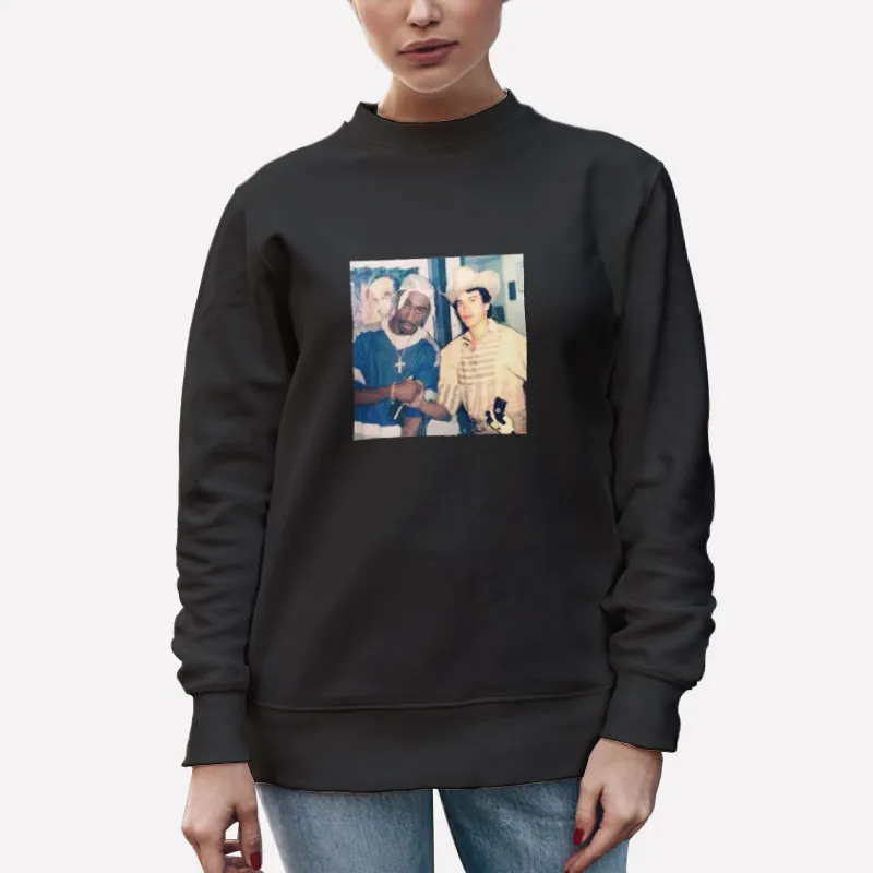 Unisex Sweatshirt Black Chalino Sanchez And Tupac Metal Shirt