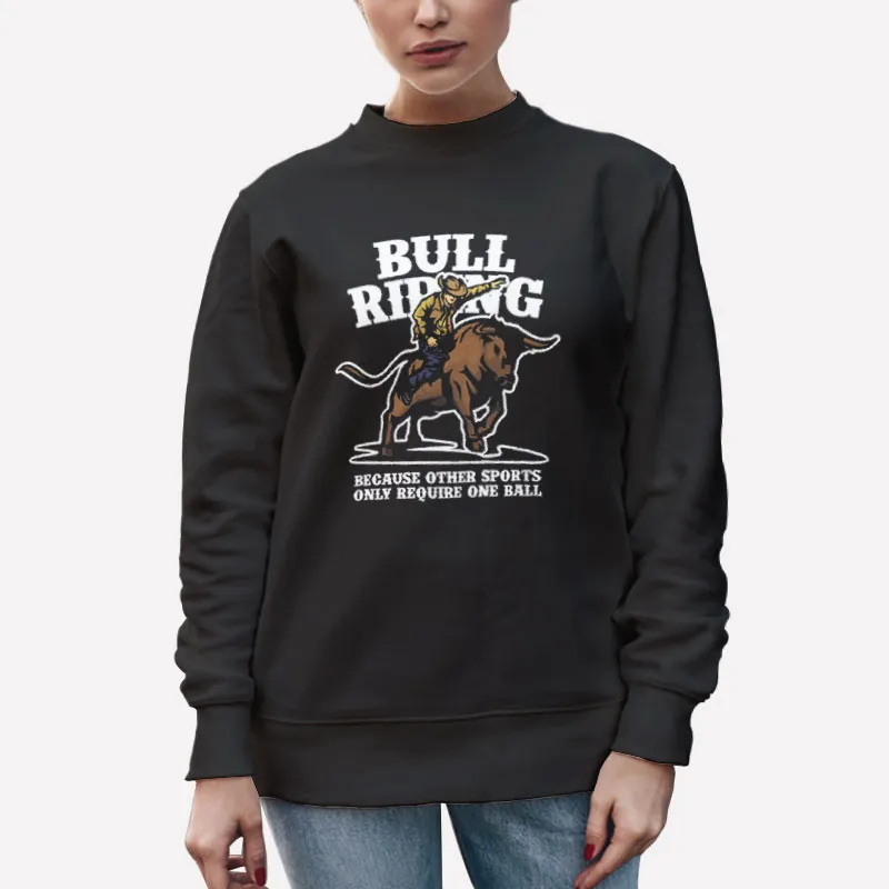 Unisex Sweatshirt Black Cowboy Rodeo Bull Riding Shirts
