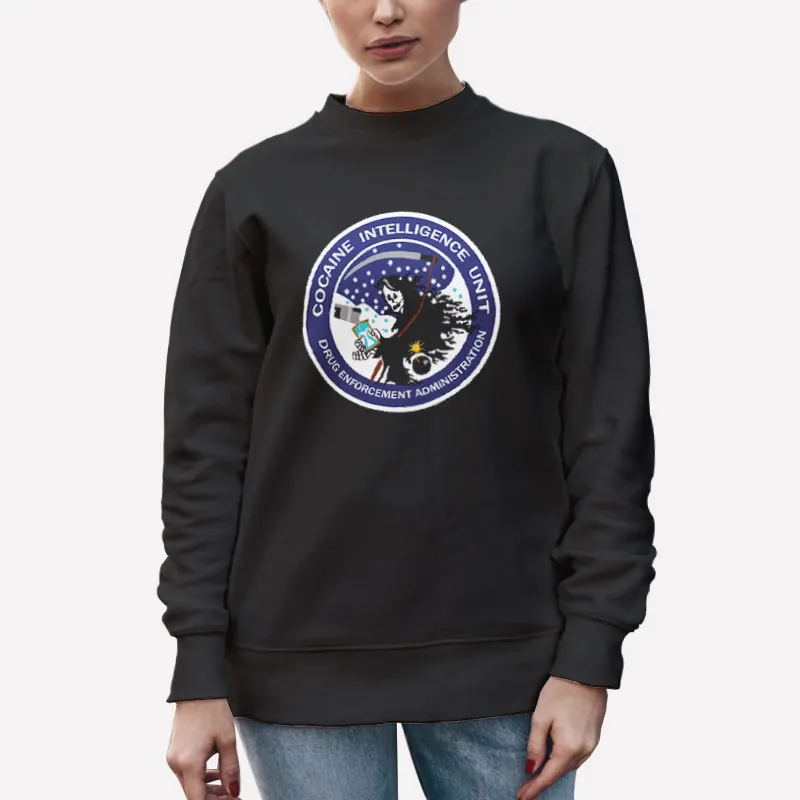Unisex Sweatshirt Black Dea Cocaine Intelligence Unit Shirt