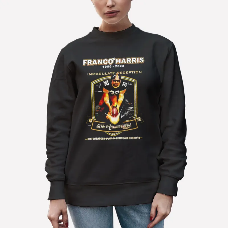Unisex Sweatshirt Black Franco Harris Immaculate Reception T Shirt
