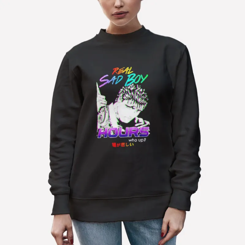 Unisex Sweatshirt Black Guts Sad Boy Hours Who Up Shirt