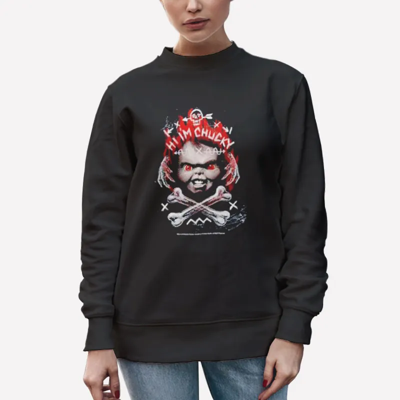 Unisex Sweatshirt Black Hidey Ho Hi I M Chucky Shirt