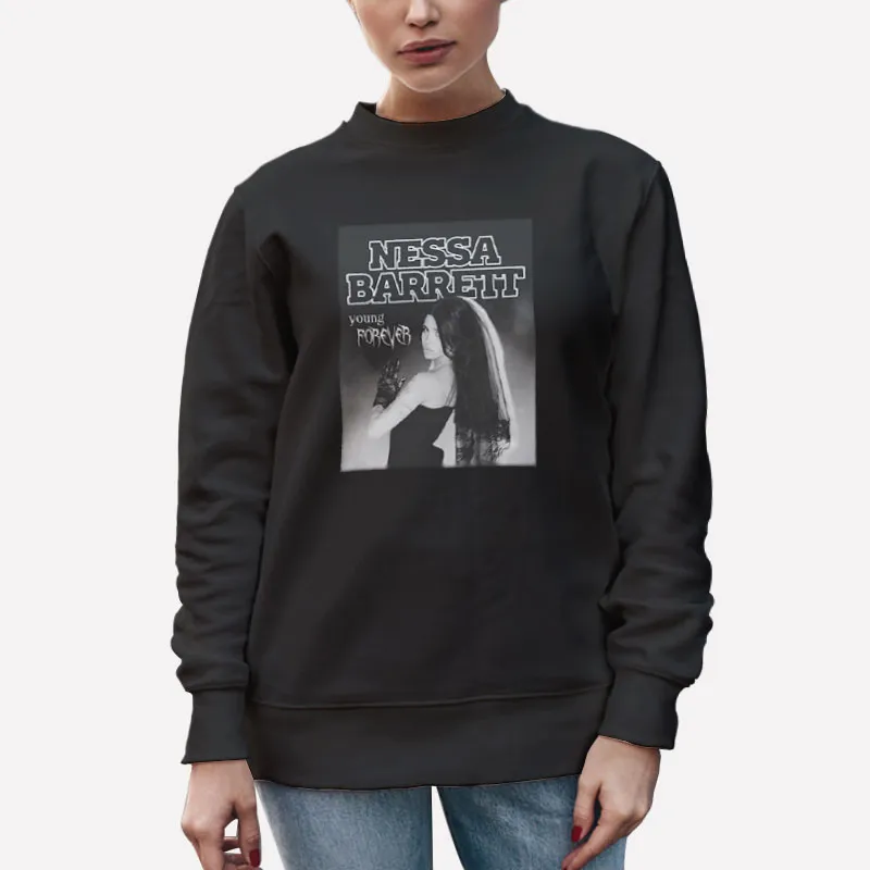 Unisex Sweatshirt Black I’m So Tired Of California Nessa Barrett Mesh Shirt