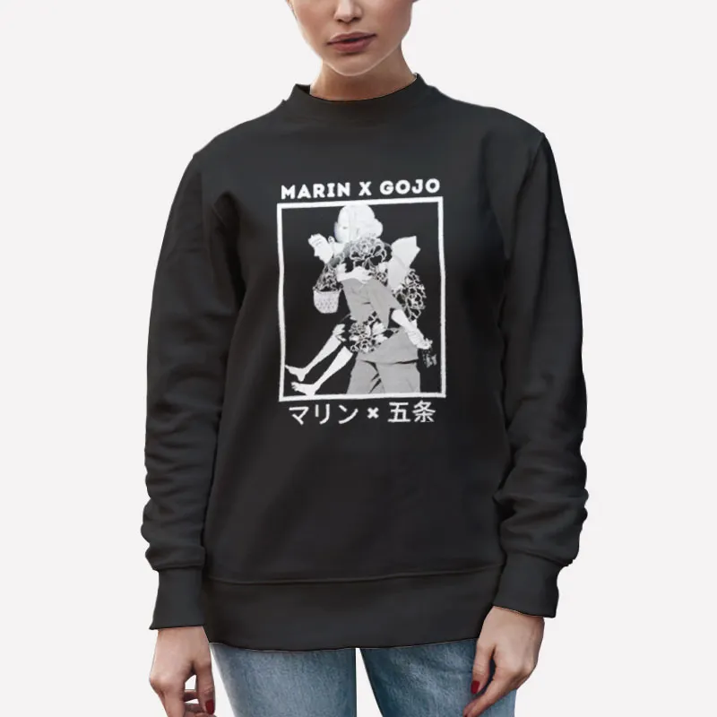 Unisex Sweatshirt Black My Dress Up Darling Anime Marin X Gojo Shirt