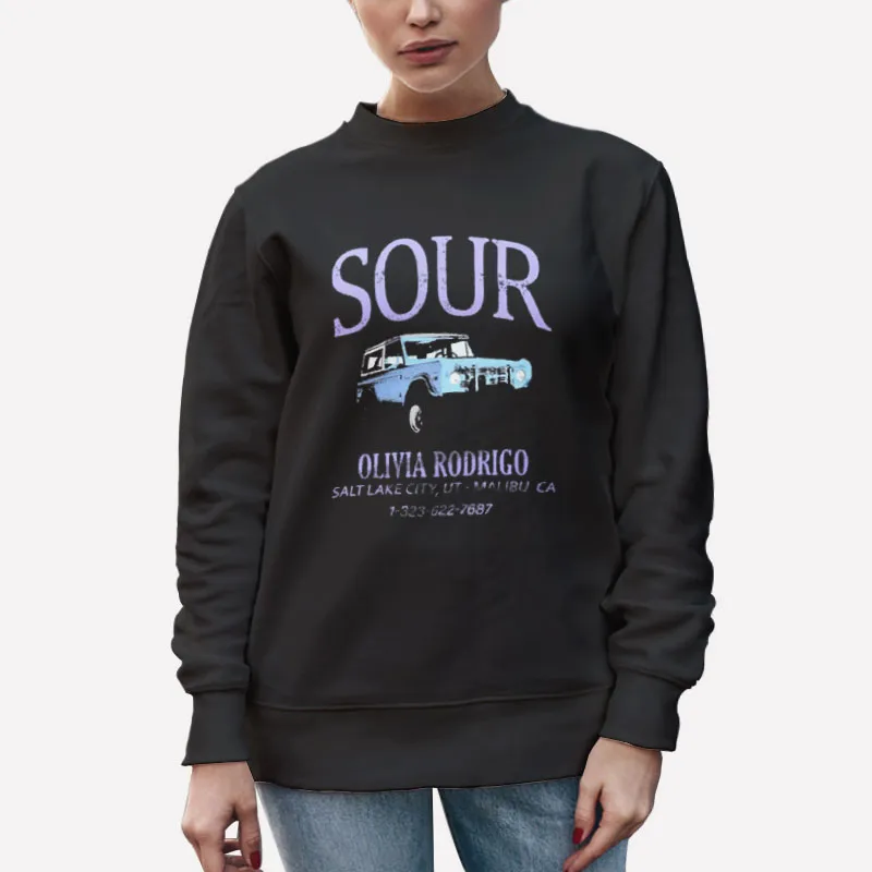 Unisex Sweatshirt Black Olivia Rodrigo Car Sour Shirt