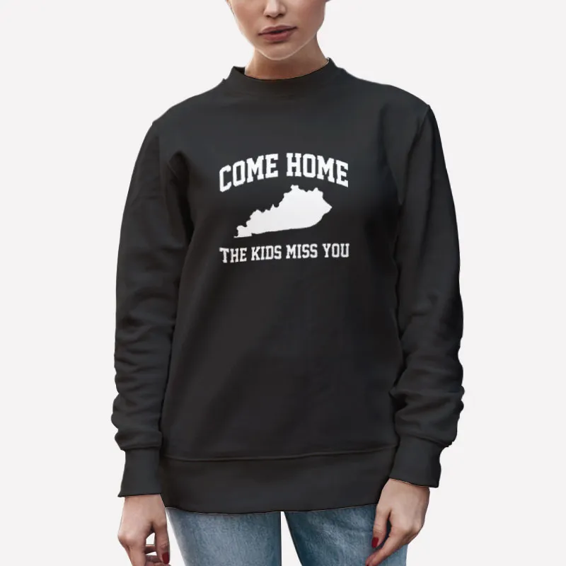 Unisex Sweatshirt Black Outline Of Ky Come Home Shirt