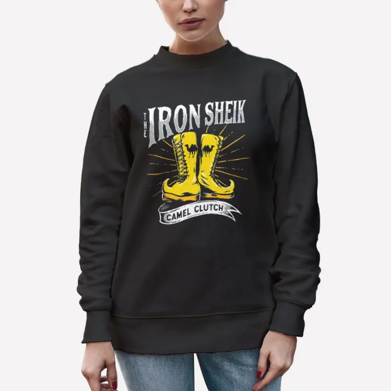 Unisex Sweatshirt Black Pro Wrestling Iron Sheik Boots Shirt
