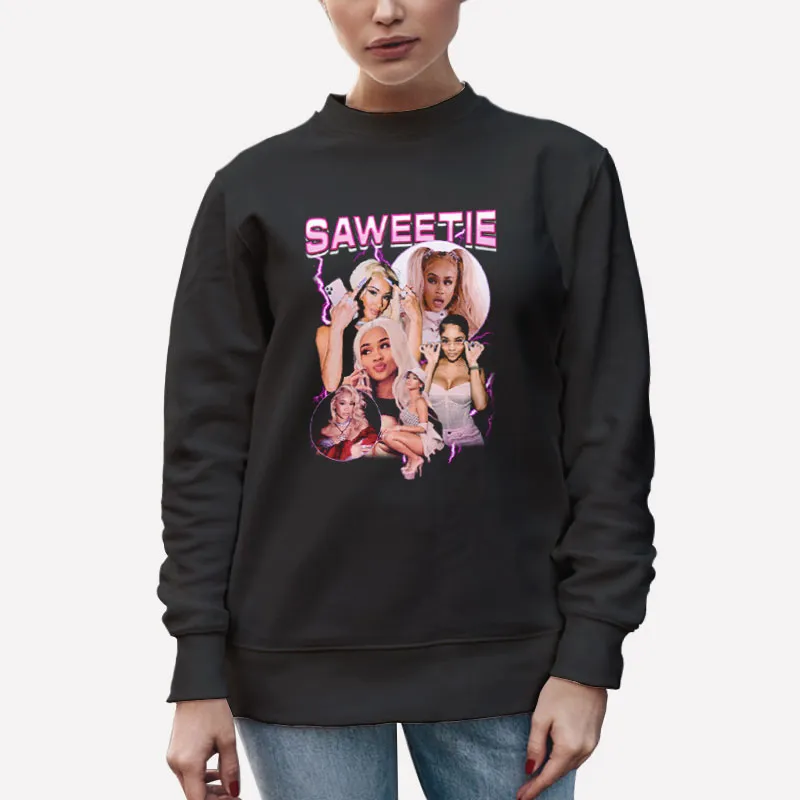 Unisex Sweatshirt Black Saweetie Merch Icy Girl Shirt