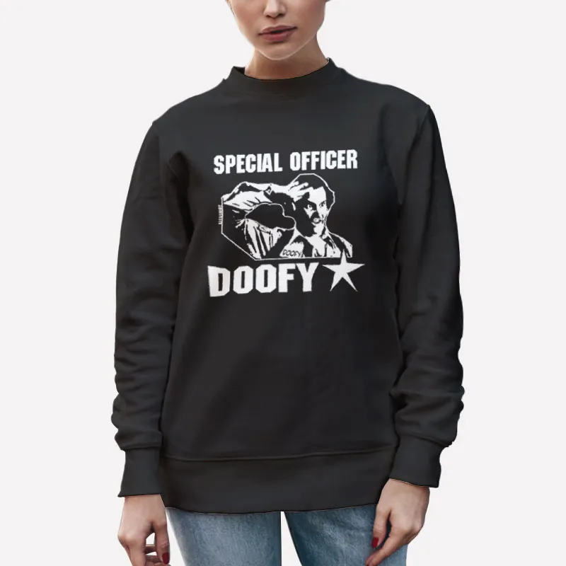 Unisex Sweatshirt Black Special Officer Doofy Film Cult Police Shirt