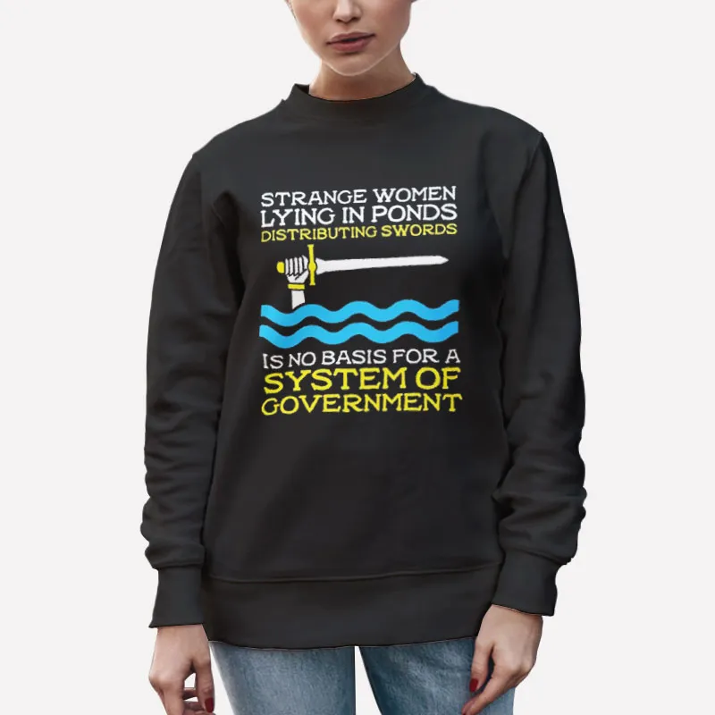 Unisex Sweatshirt Black Strange Women Lying In Ponds Distributing Swords Shirt
