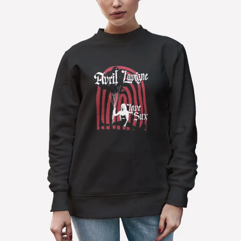 Unisex Sweatshirt Black The Love Sux Avril Lavigne Shirt