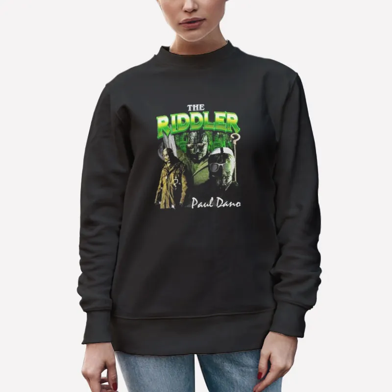Unisex Sweatshirt Black The Riddler Merch Paul Dano Shirt