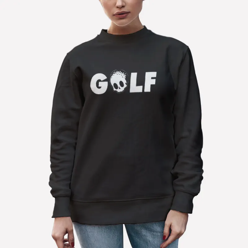 Unisex Sweatshirt Black Tillys Merch Bad Mulligan Golfskull Shirt