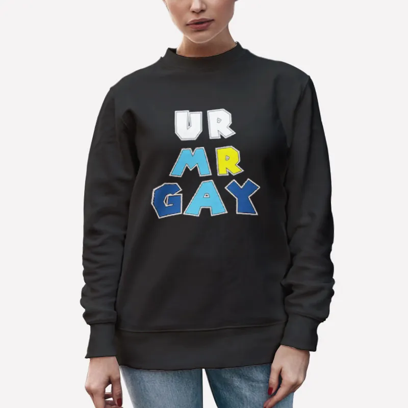 Unisex Sweatshirt Black U R Mr Gay Super Mario Galaxy Shirt