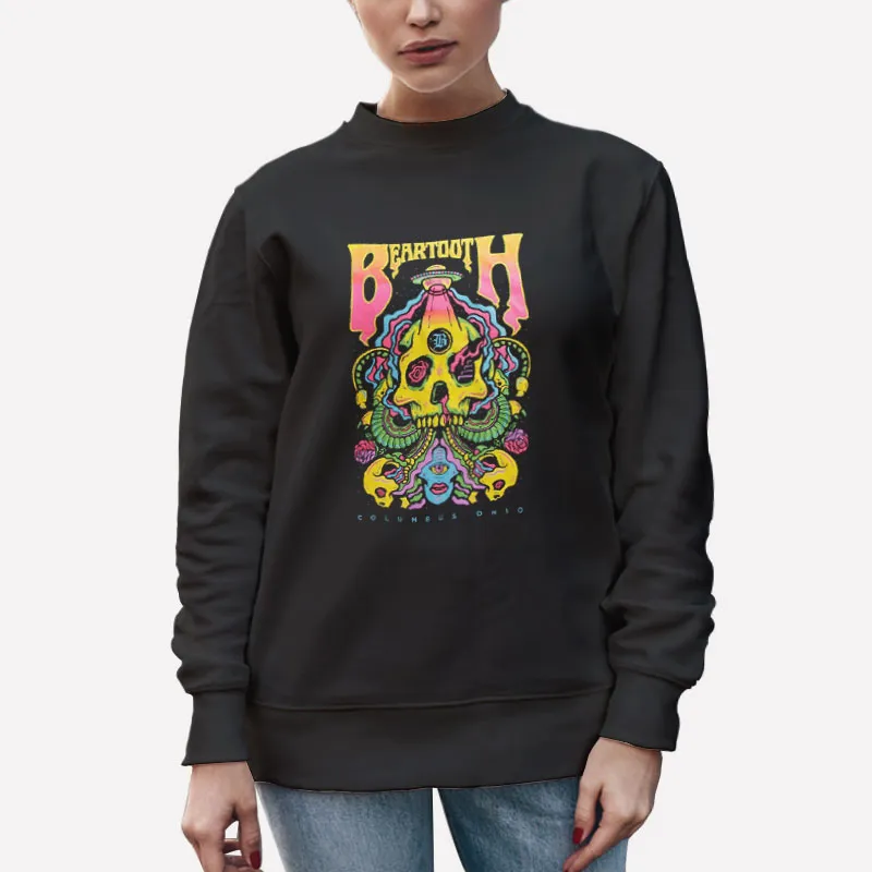 Unisex Sweatshirt Black Ufo Skull Beartooth Shirt
