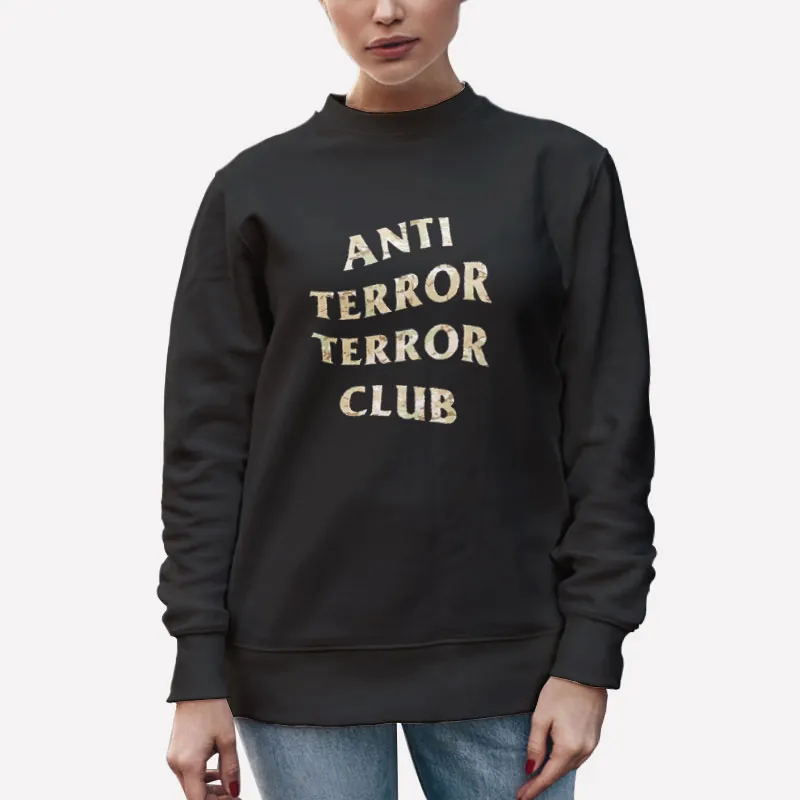 Unisex Sweatshirt Black Vintage Anti Terror Terror Club Shirt
