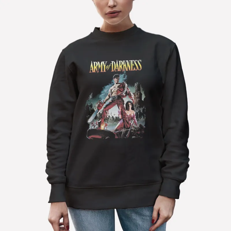 Unisex Sweatshirt Black Vintage Horror Evil Dead Army Of Darkness 1992 Shirt