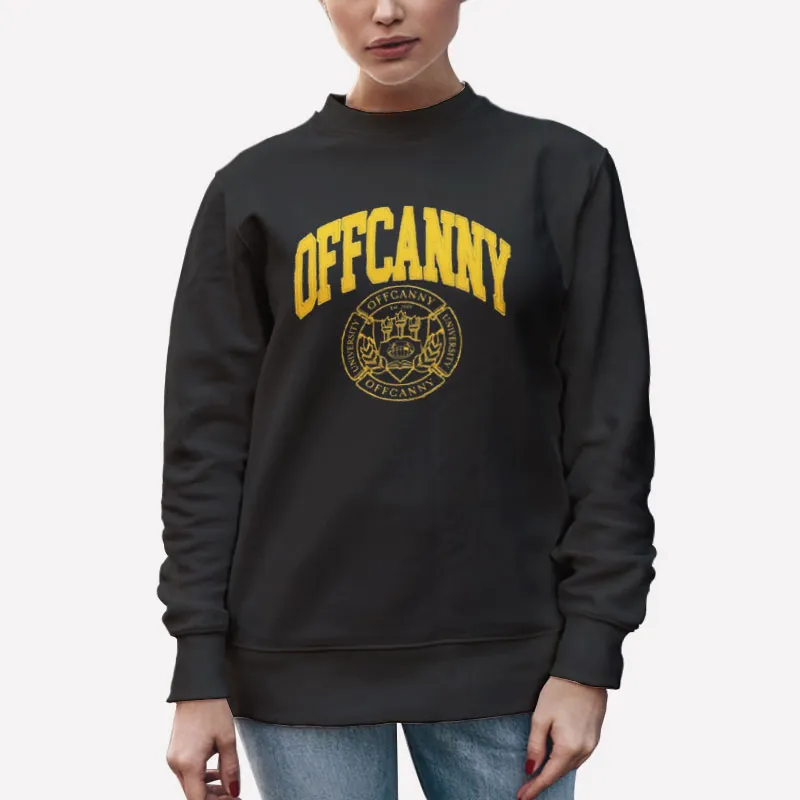 Unisex Sweatshirt Black Vintage Retro University Offcanny Shirt
