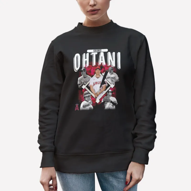 Unisex Sweatshirt Black Vintage Shohei Ohtani Baseball Shirt
