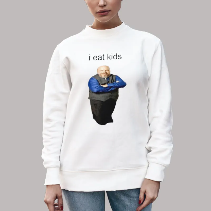 Unisex Sweatshirt White Bertram Winkle I Eat Kids Meme Shirt