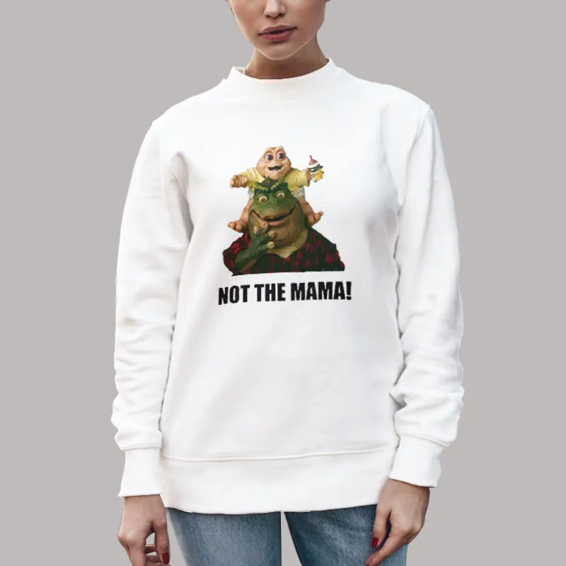 Unisex Sweatshirt White Funny Dinosaurs Not The Mama Shirt