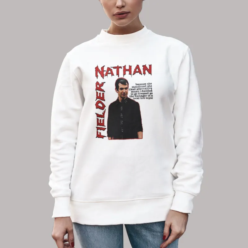 Unisex Sweatshirt White Funny Nathan Fielder Hot Topic Shirt