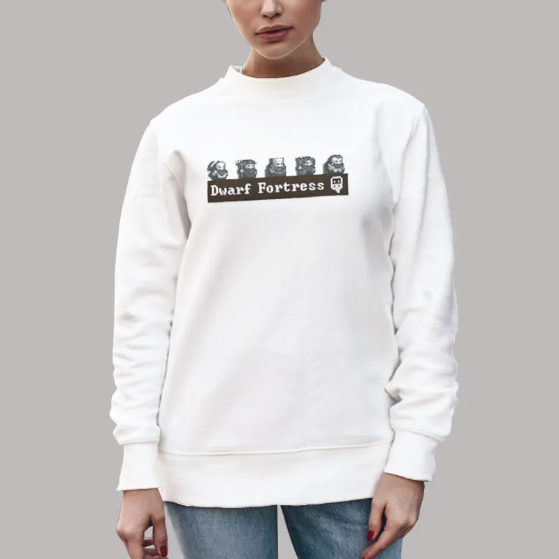 Unisex Sweatshirt White Gang Of Dwarf Fortress King Shirt
