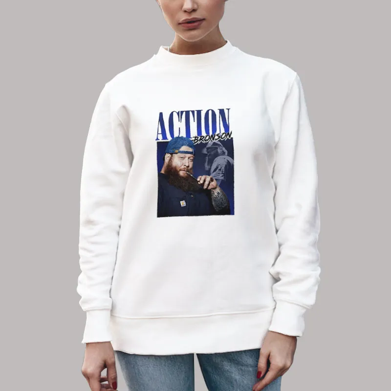 Unisex Sweatshirt White Hip Hop Rap Action Bronson Merch Shirt