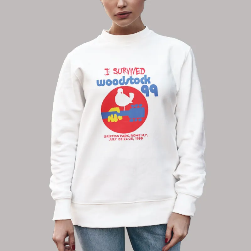Unisex Sweatshirt White I Survived Woodstock 99 Shirt