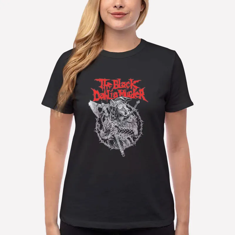 Women T Shirt Black Black Dahlia Merch Skaven Shirt