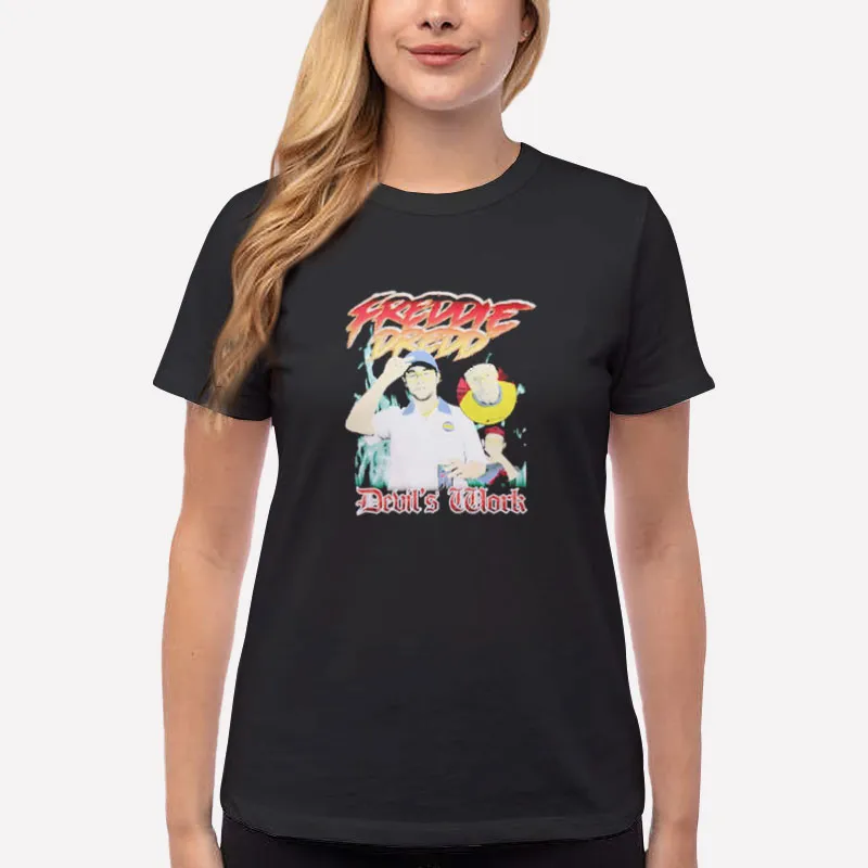 Women T Shirt Black Freddie Dredd Devil's Chord Shirt