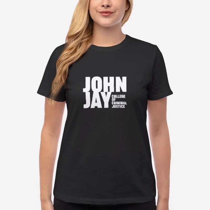 Women T Shirt Black John Jay Merch College Of Criminal Justice Shirt