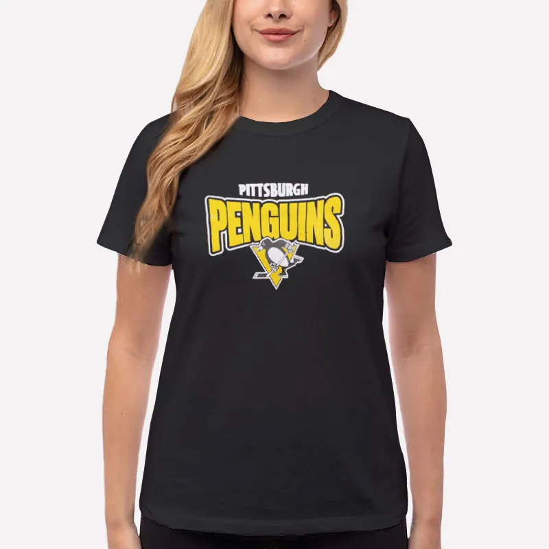 Women T Shirt Black Nhl Youth Pittsburgh Penguins Sweatshirt