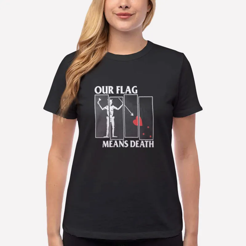 Women T Shirt Black Our Flag Means Death Robe Classic Shirt