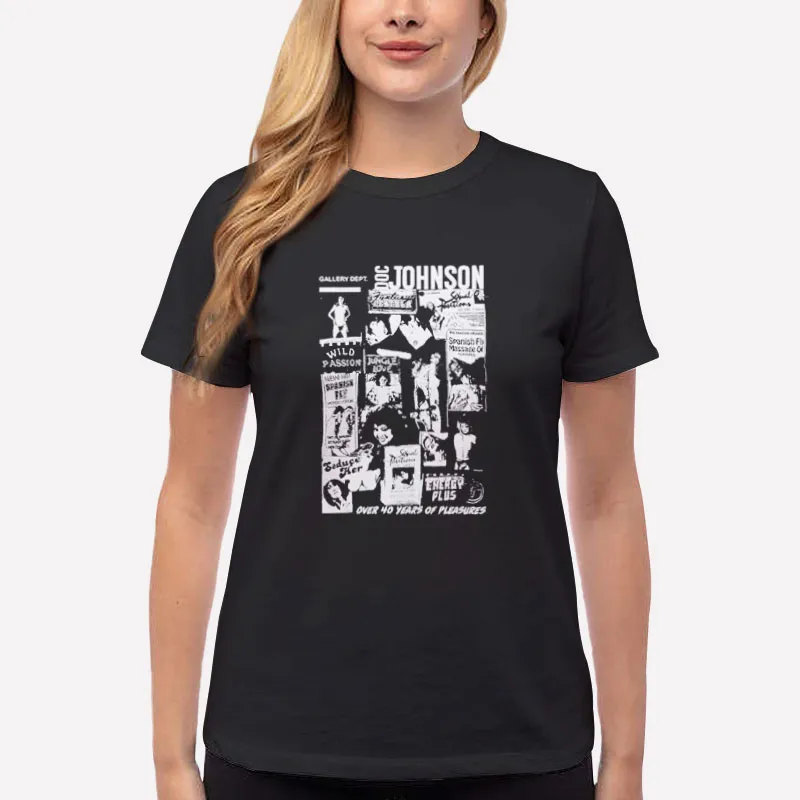 Women T Shirt Black Over 40 Years Of Pleasures Gallery Dept Doc Johnson Shirt