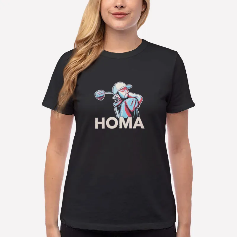 Women T Shirt Black Retro Max Homa Golf Shirts
