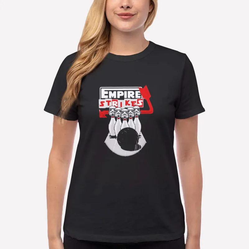 Women T Shirt Black Stormtrooper Star Wars Bowling Shirt