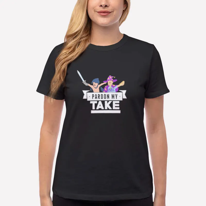 Women T Shirt Black Timm Woods Professional Game Mastery Pardon My Take Shirt